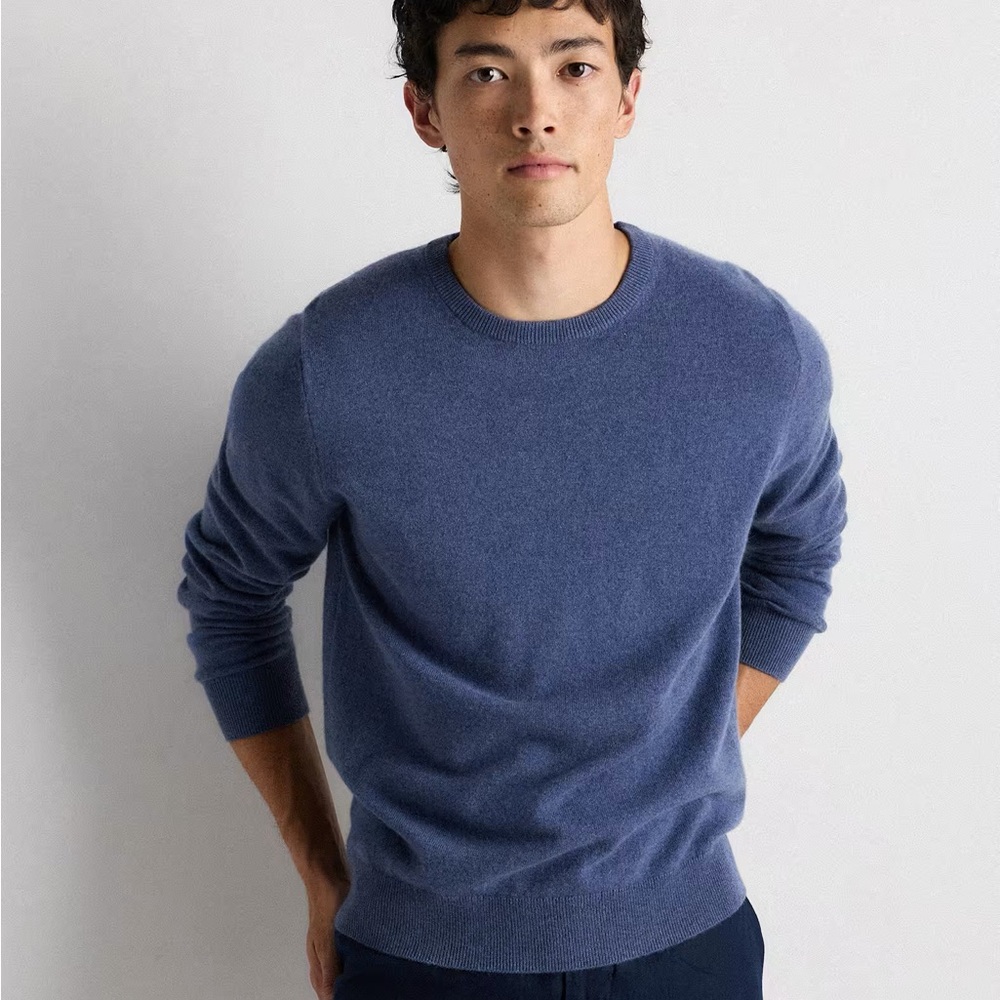 Bloomingdale's Men's Crewneck Sweater in Slate Blue